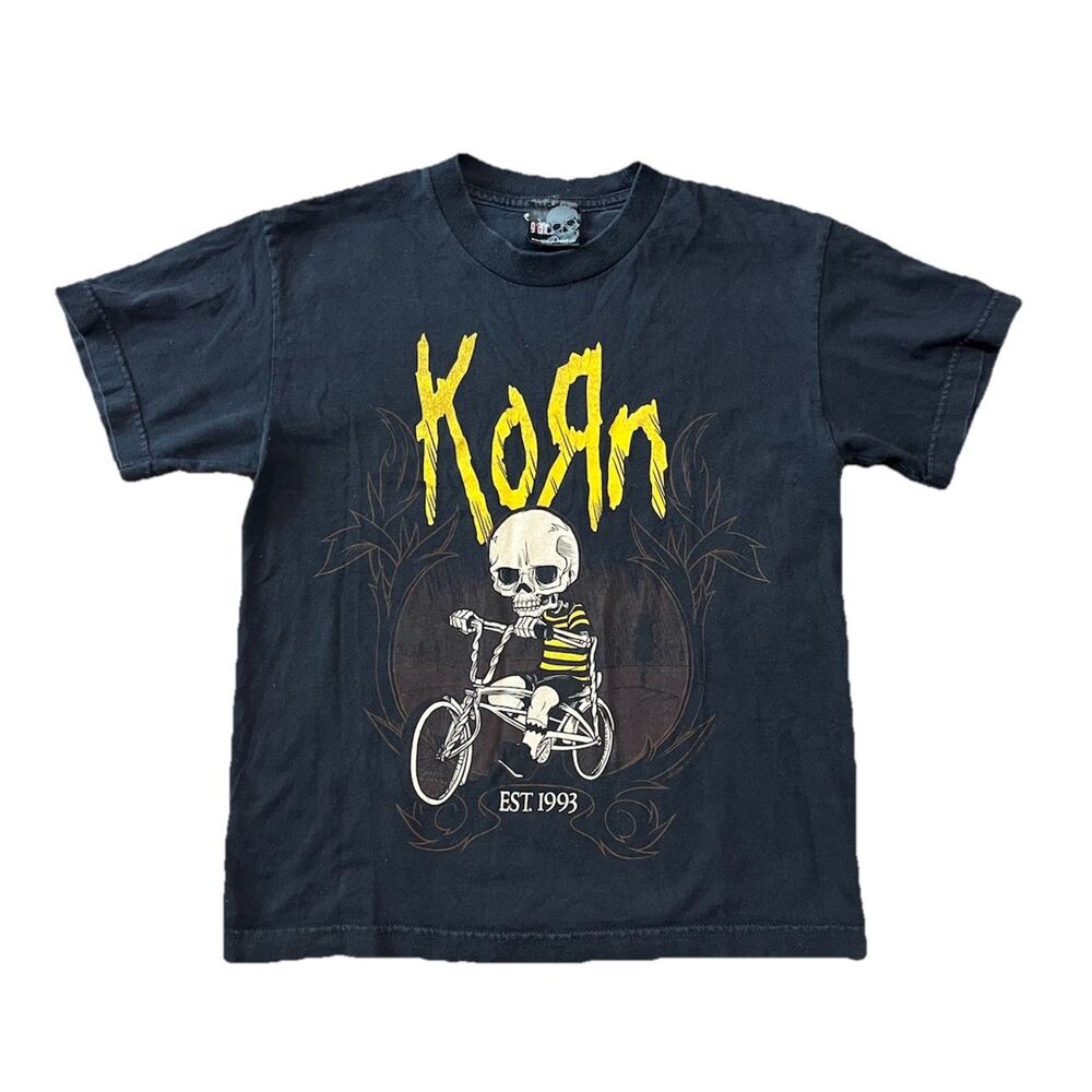 Giant Tag Korn Kid T-Shirt Est 1993 Nu Metal Band S Black Vintage Retro Charlie